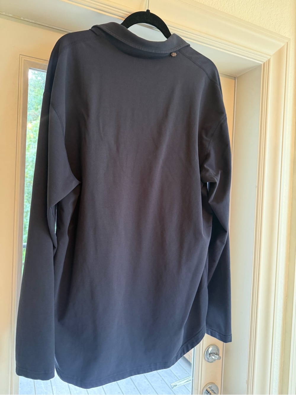 BYLT Basics Men's Premium Basics Long-Sleeve Polo in Navy - Picture 6 of 8